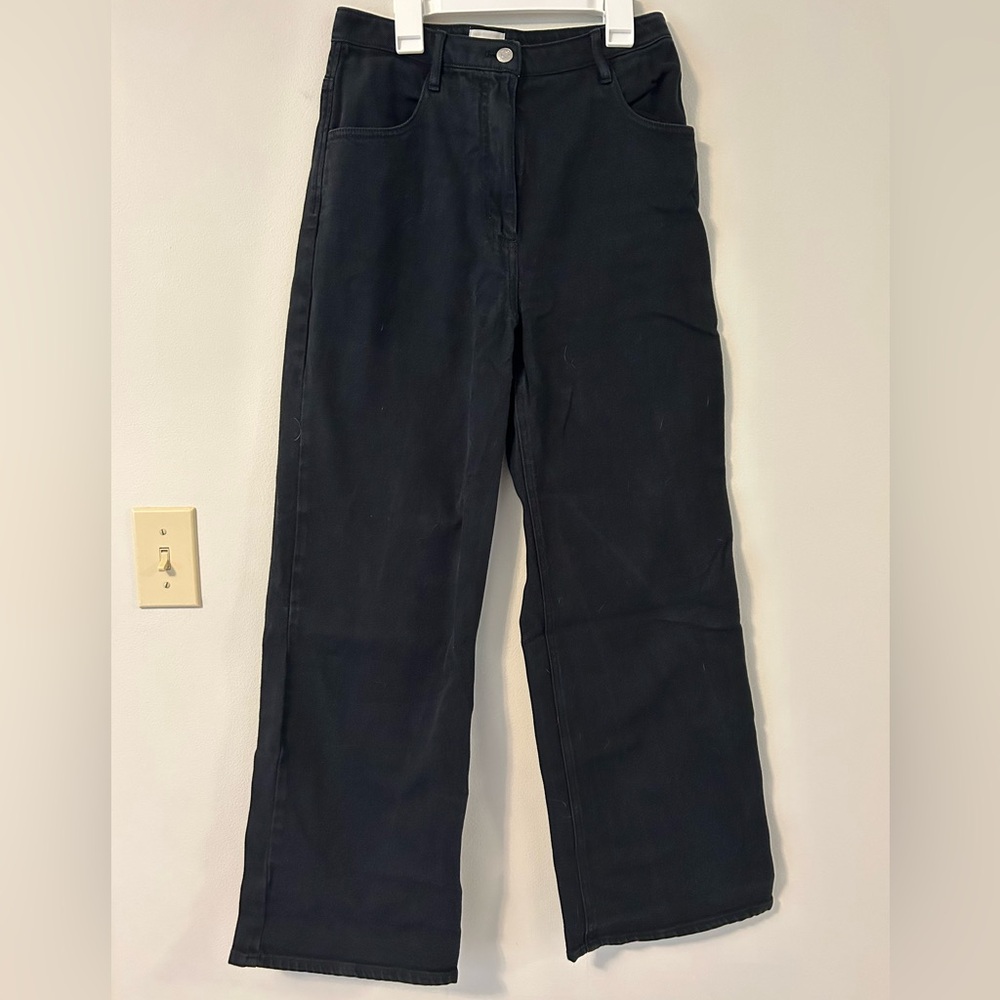 Aritzia Wilfred Free Black High Rise Wide Leg Jeans Pants